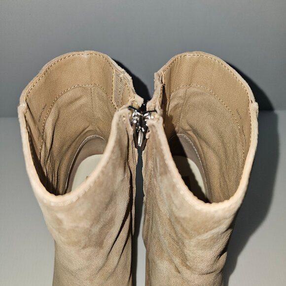 Dolce Vita Gracie Ankle Boot Womens 10 Taupe Suede Platform Block Heel Fall - Picture 11 of 15